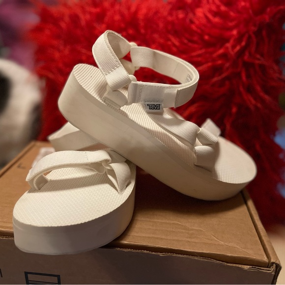 Teva Shoes Teva Bright White White Flatform Universal Sandal Poshmark